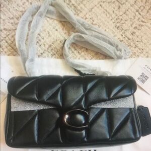 Coach tabby shoulder bag 20 with quilting black